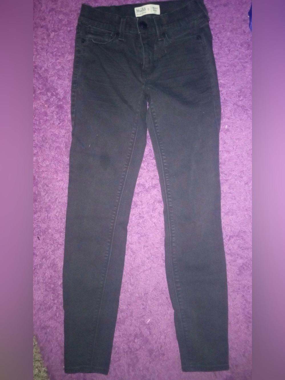 Mudd Low Rise Skinny Flex Stretch Black Jeans sz 0